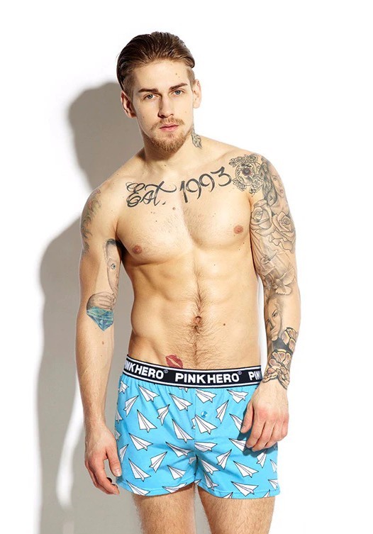 Herrshorts A1398 med tryck
