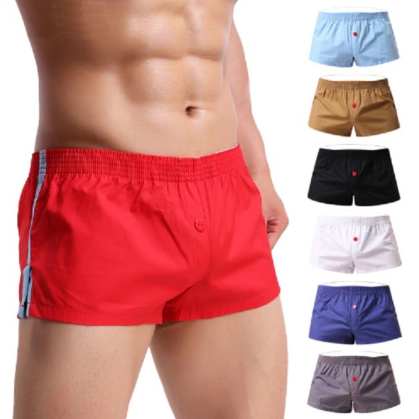 Herrshorts med knapp