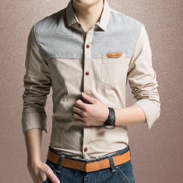 Herrskjorta F621 beige L