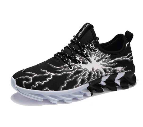 Herrsneakers i vacker design J973 svartvit 44