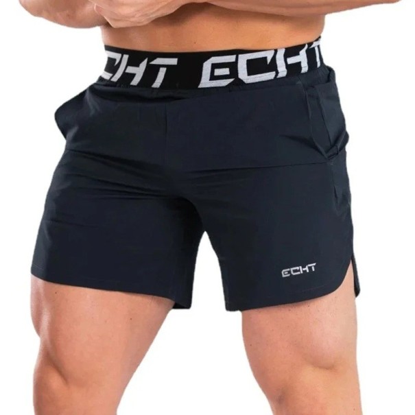 Herrsportshorts med andningsfunktion, löparshorts, snabbtorkande, sommarträningsshorts för träning, lös passform blå XS