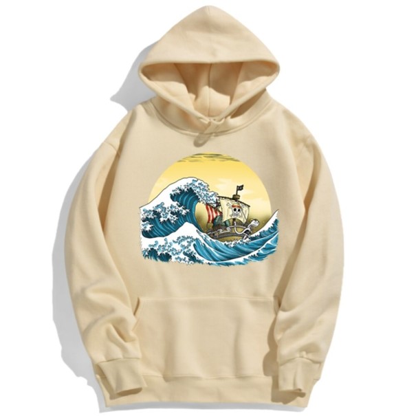 Herrtröja med båttryck beige XL