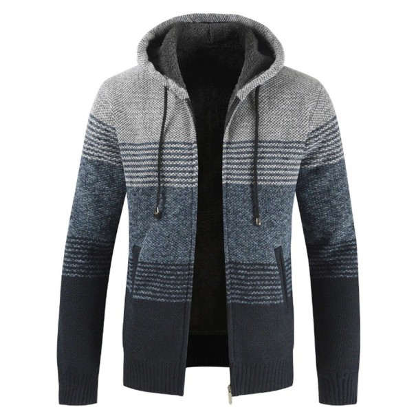 Herrtröja med dragkedja F176 grå XS 2