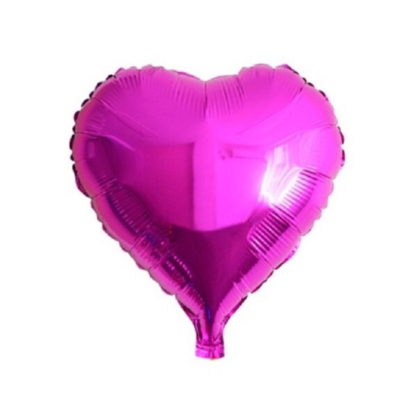 Herzförmiger Ballon dunkelrosa