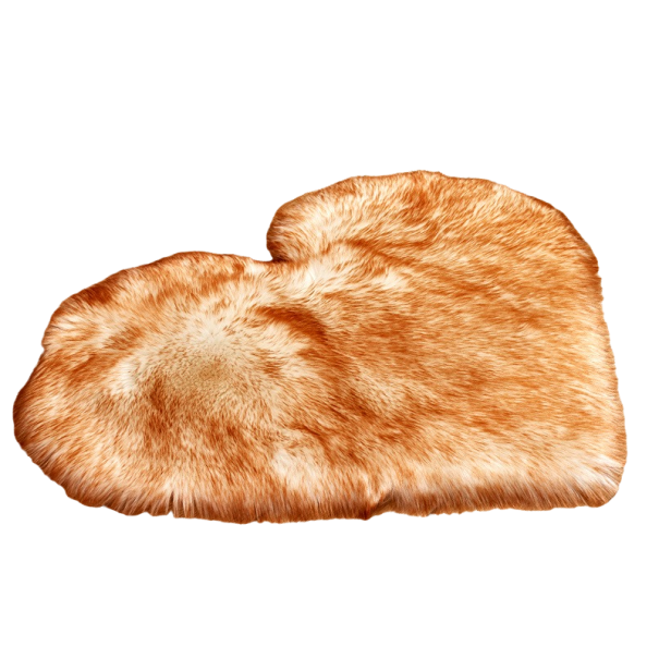 Herzförmiger Teppich 70x90 cm hellorange Herzförmiger Teppich 70x90 cm hellorange