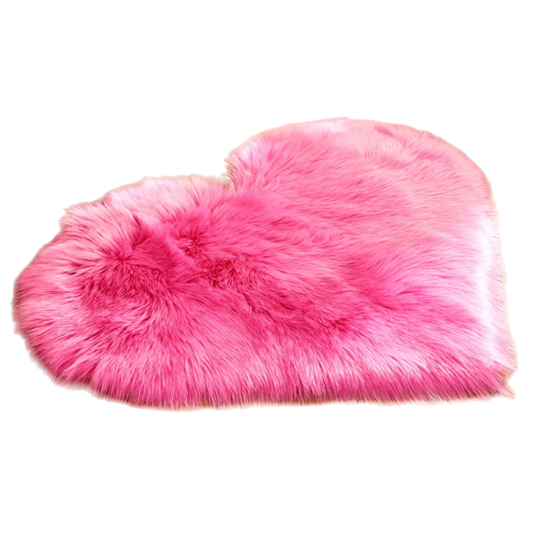 Herzförmiger Teppich 70x90 cm rosa