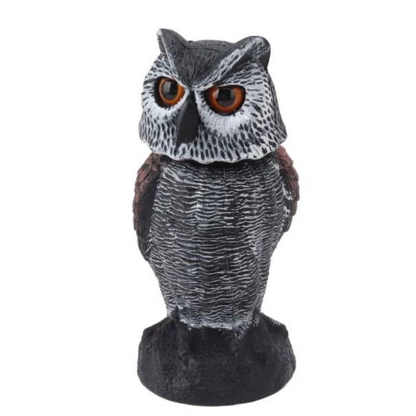 Hibou répulsif à oiseaux 26,5 x 13 cm Hibou en plastique réaliste pour protéger le jardin contre les oiseaux 1