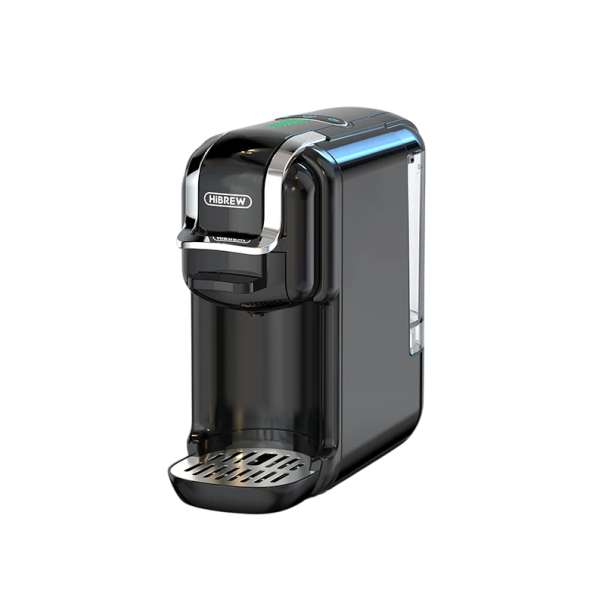 HiBREW H2B 5-in-1 Multi-Capsule Coffee Maker 20 Bar for Hot and Cold Coffee with DG Cappuccino, Nespresso Capsules, ESE Pods and Ground Coffee black