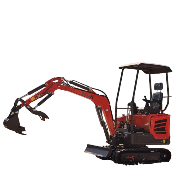 Hidraulikus minikotró 1,8t JKW-18 Kotró tartozékokkal Hidraulikus minikotró piros