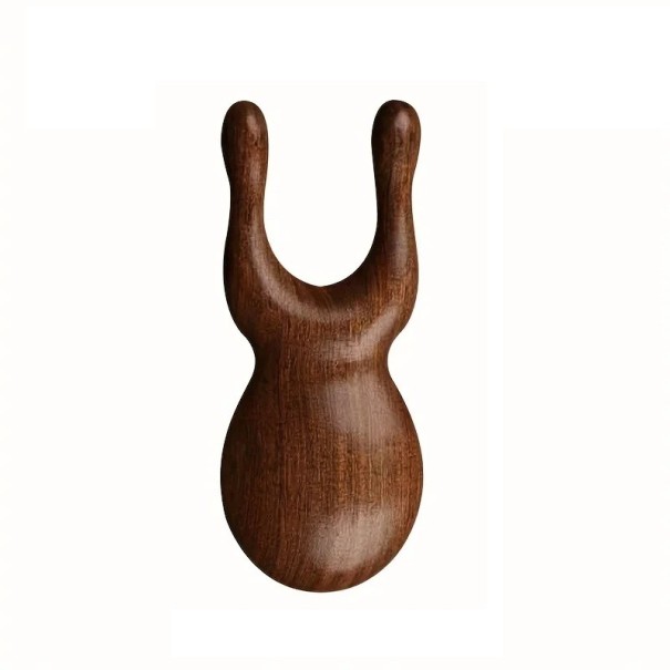 Hieronta Gua Sha -työkalu 9,5 x 2 cm, valmistettu luonnon santelipuusta, kasvojen ja silmän kaavin, kädessä pidettävä meridiaanihierontatyökalu ihonhoitoon 1