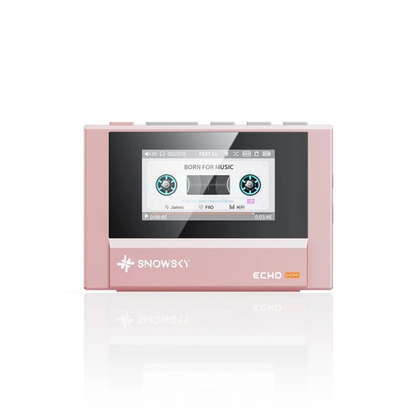 HiFi MP3 lejátszó SnowSky Echo Mini Bluetooth 3,5 mm / 4,4 mm kimenet 8 GB memória DSD FLAC APE MicroSD támogatás akár 256 GB-ig rózsaszín