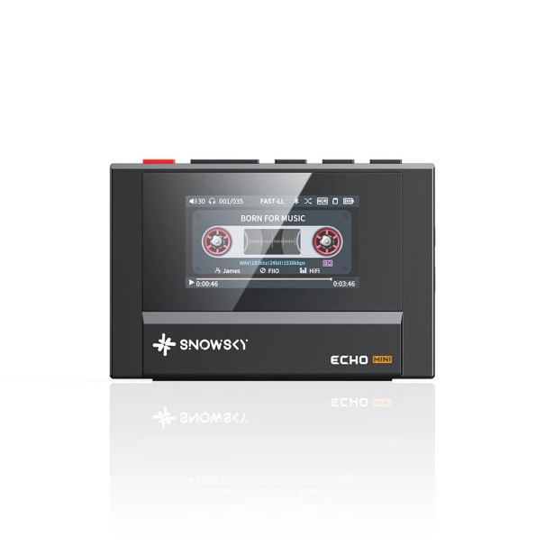 HiFi MP3-soitin SnowSky Echo Mini Bluetooth 3,5 mm / 4,4 mm lähtö 8 Gt muistia Tukee DSD FLAC APE MicroSD jopa 256 Gt musta