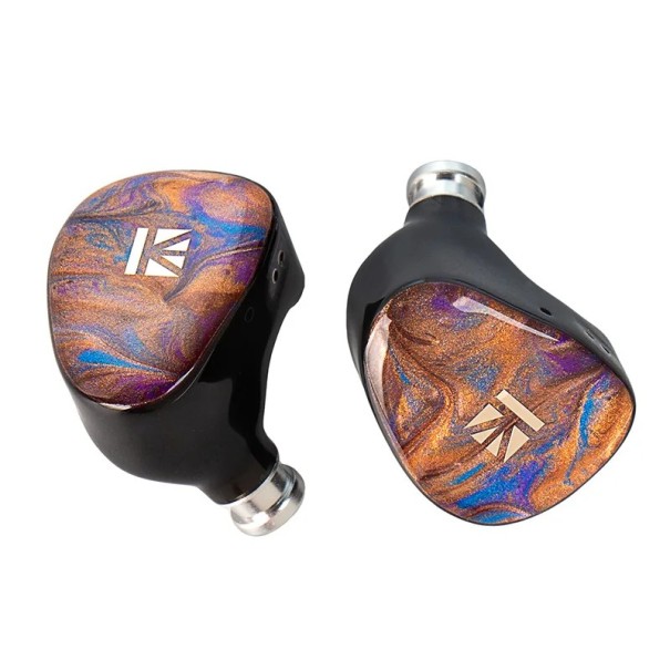 Hifi slúchadlá do uší KBEAR KB02 Duálne meniče Kostné vedenie i dynamický menič Berylliumová membrána Živicové telo Odpojiteľný kábel hnedá