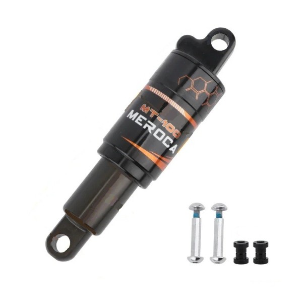 Hinterer Stoßdämpfer Ölfeder MEROCA MT-100 150 mm 1000 lbs Loch 8 mm Schwarz Für Mountainbike Fahrrad und Elektroroller