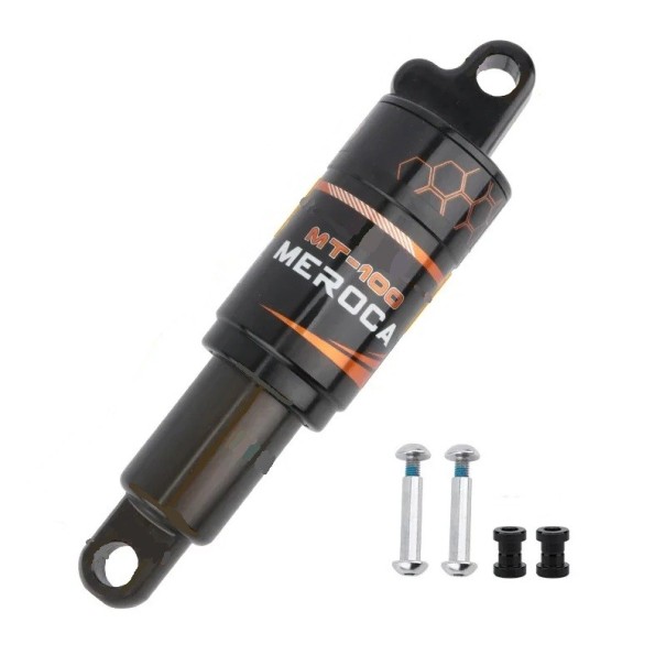 Hinterer Stoßdämpfer Ölfeder MEROCA MT-100 190 mm 1000 lbs Loch 8 mm Schwarz Für Mountainbike E-Bike und Elektroroller