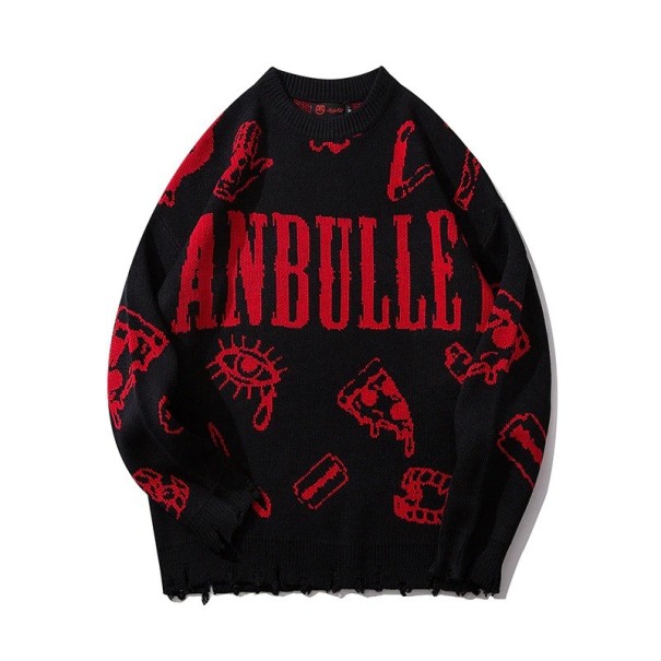 Hip-Hop-Pullover für Herren schwarz L