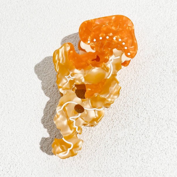 Hiusklipsi Kaksi meduusaa muoto oranssi