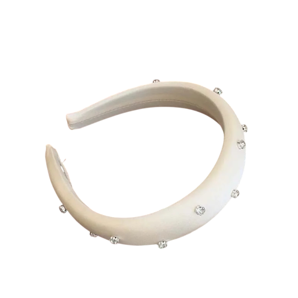 Hiuskoriste kiviä Universaali koko Tyylikäs kimaltava hiuskoriste Juhlavalmisteinen hiuslisäke juhliin, häihin ja valokuvaukseen valkoinen