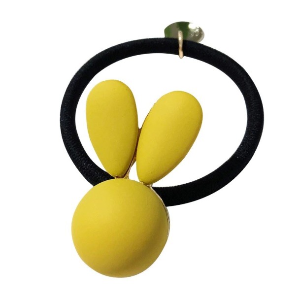 Hiuslenkki koristeella keltainen