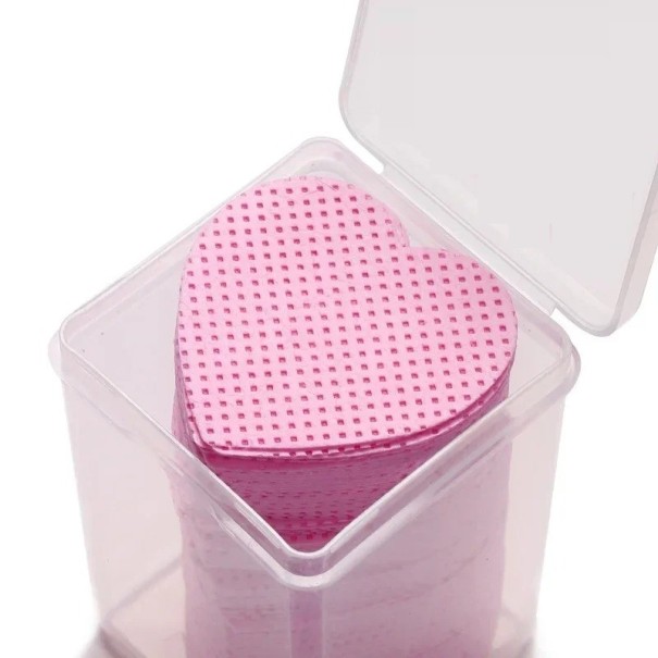 Hjärtformade bomullsservetter för borttagning av nagellack Nagellackborttagningsmedel Luddfritt rengöringsmedel för nagellack 200 st. rosa