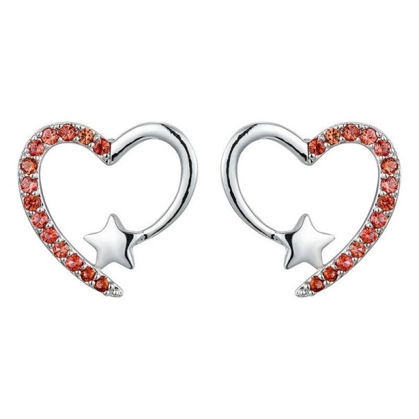 Hjärtörhängen för kvinnor med zirkoner silver 6