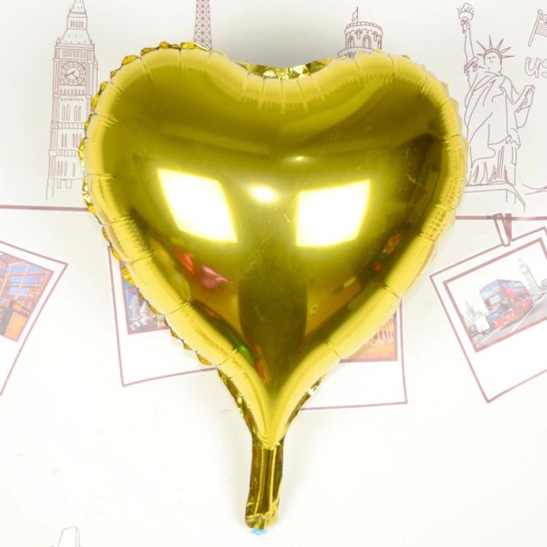 Hjerteformet ballon J766 guld