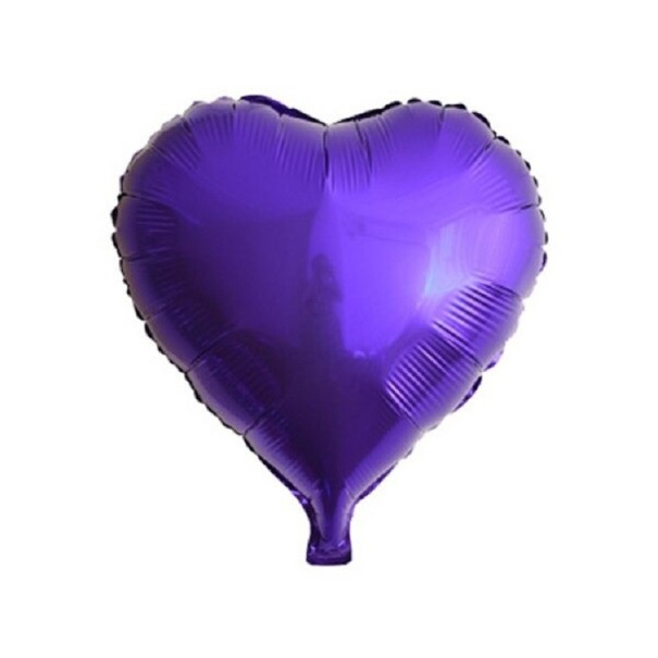 Hjerteformet ballon lilla