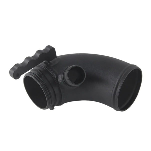Hliníkové sací potrubí turba průměr 54 mm náhrada plastového dílu odolné černé matné do auta pro vyšší průtok vzduchu a tuning 1