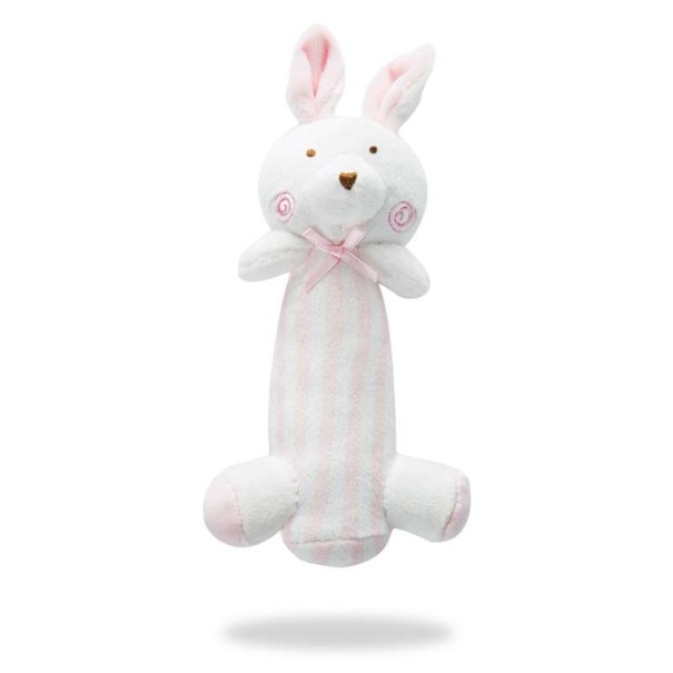Hochets en peluche rose