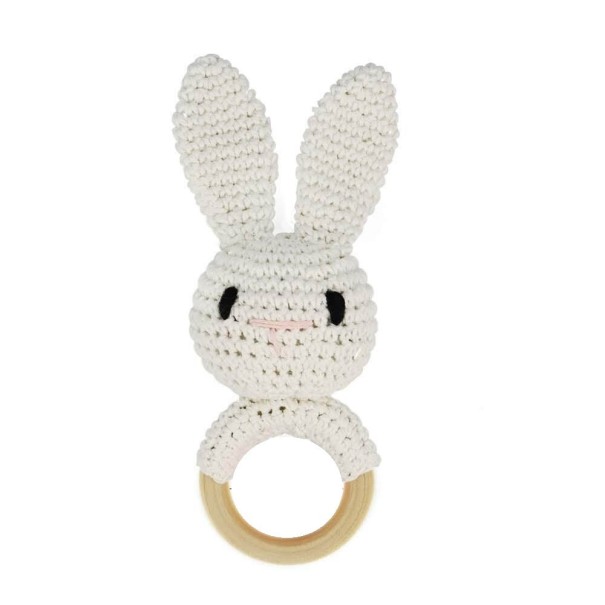 Hochets lapin blanc