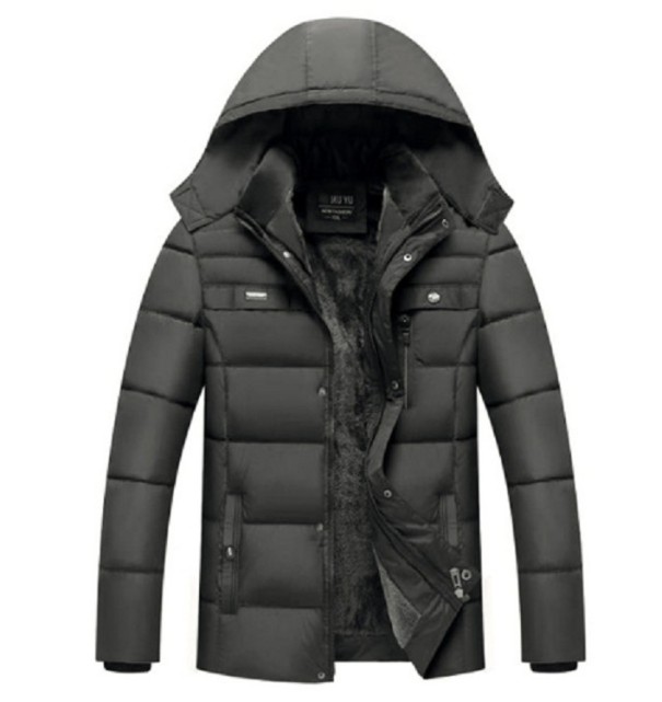 Hochwertige Herren-Winterjacke J1962 grau M