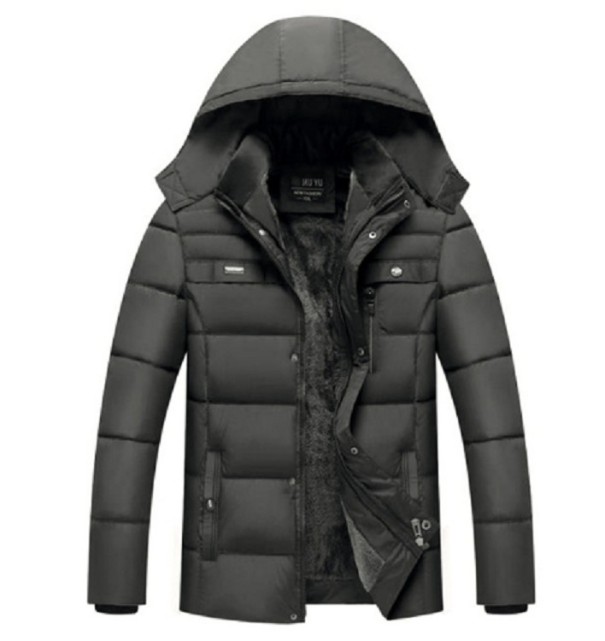 Hochwertige Herren-Winterjacke J1962 grau XL
