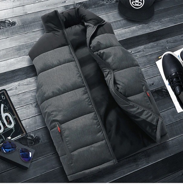 Hochwertige Herrenweste J1357 grau M