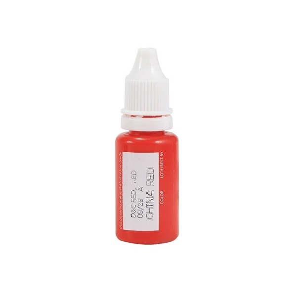 Hochwertige Permanent-Tattoo-Tinte. Farbtinte für Tätowierung und Permanent-Make-up. Tattoo-Tinte für Permanent-Tattoo und Make-up. 15 ml China Red