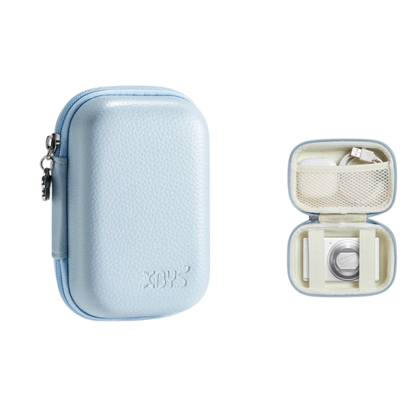 Hoes voor digitale camera 13,5 x 9,5 x 6 cm Harde hoes van PU-leer voor compacte CCD-camera's Sony Canon Panasonic blauw