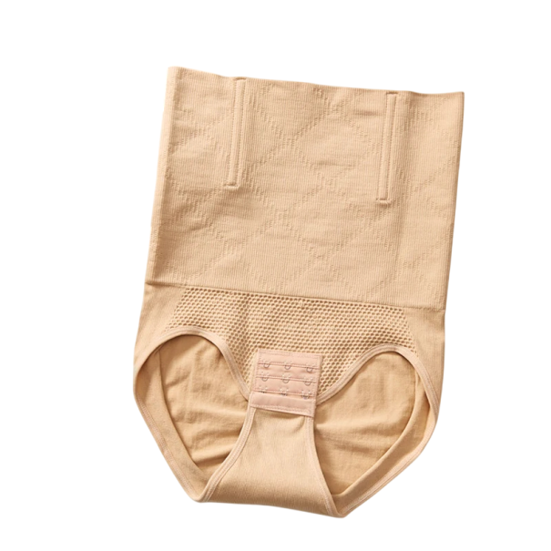 Hoge taille shapewear dames afslankend ondergoed naadloze corrigerende slip met kruisopening corrigerend ondergoed voor een slank silhouet beige M