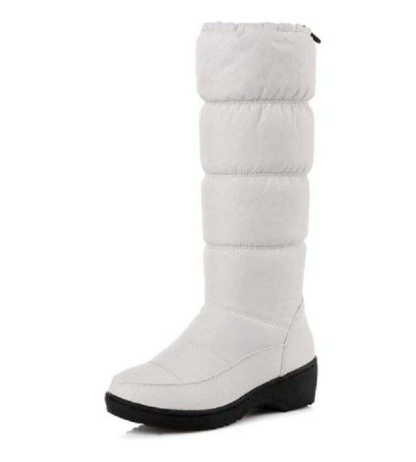 Hohe Winterstiefel für Damen J1805 weiß 39