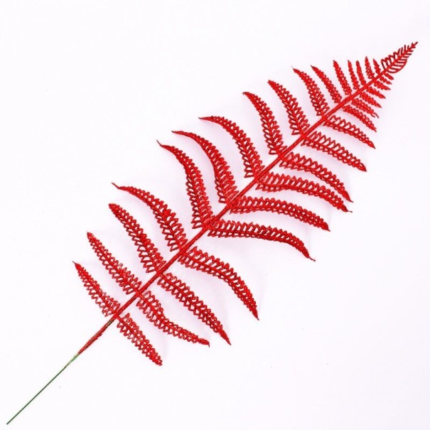 Hoja de helecho decorativa rojo