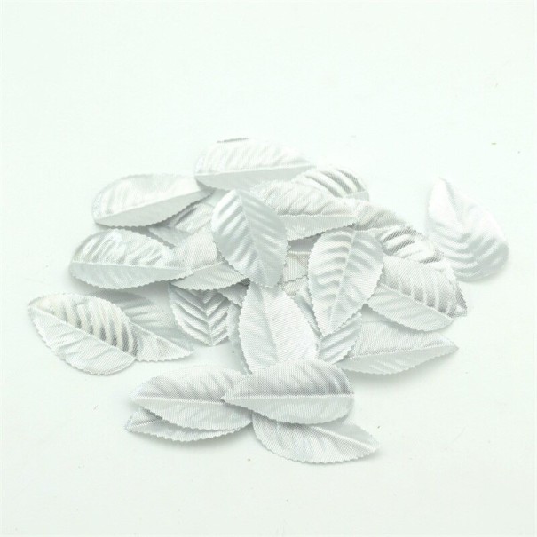 Hojas decorativas artificiales 200 uds. blanco