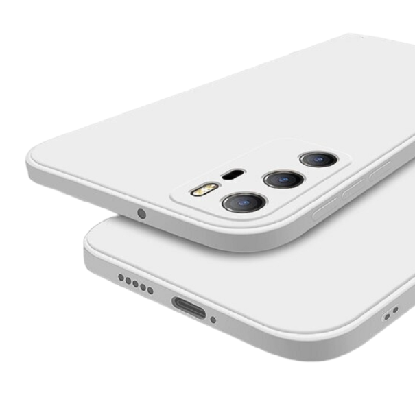 Holdbart silikonecover til Huawei P30 Pro hvid