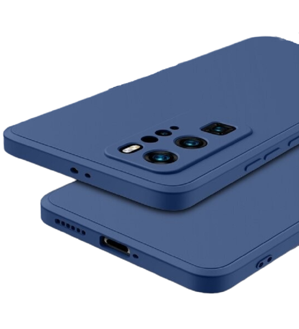 Holdbart silikonecover til Huawei P40 Lite mørkeblå