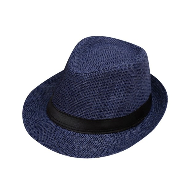 Holly Kinderstrohoed donkerblauw