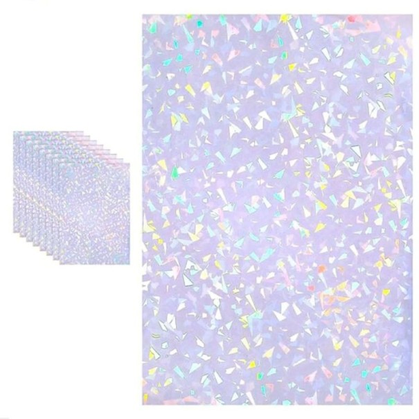 Holographic Self-Adhesive Vinyl Sheets A4 29.7 × 21 cm Waterproof Glitter Sheets with Mosaic Effect 10 pcs for Decoration 1