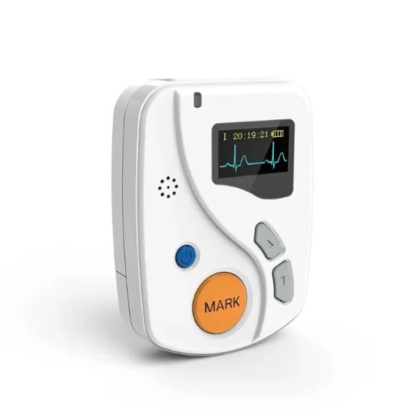 Holter EKG 12svodový záznam a analýza 24hodinové měření Barevný displej a USB software pro PC Bílý Přenosný pro ambulantní monitorování 1