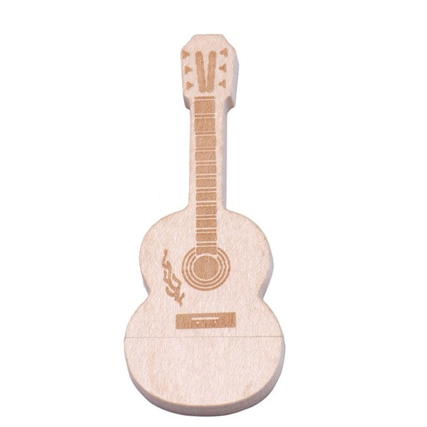 Holzgitarre mit USB-Stick 16GB 1