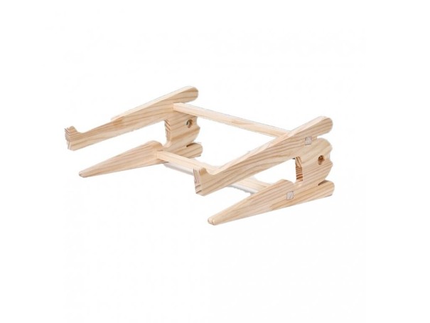 Holzständer für Laptop und Tastatur L
