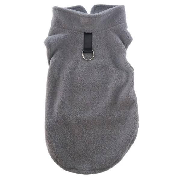 Hondenfleecejas Warm comfortabel vest voor honden Winterfleecejas voor honden Hondenkleding voor koud weer grijs S