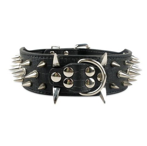 Hondenhalsband met spikes M