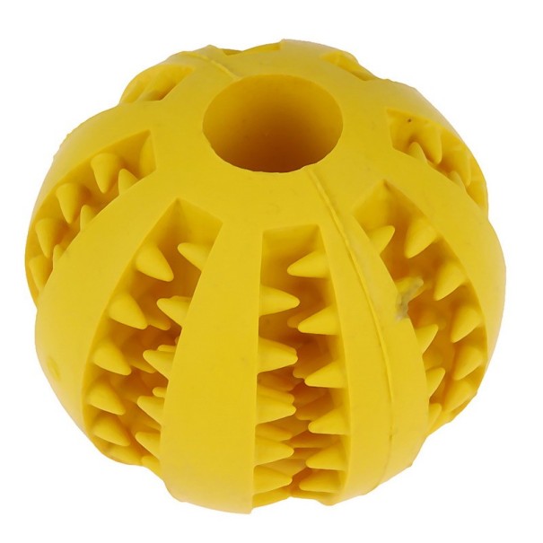 Hondensnoepjesbal geel 7 cm