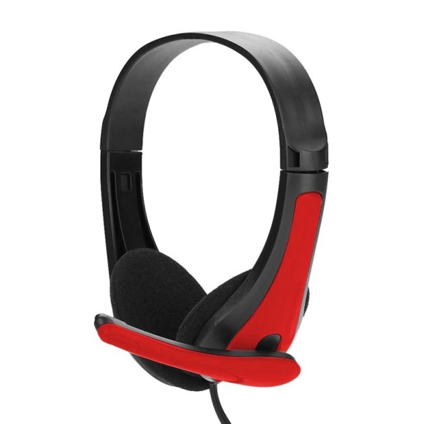 Hoofdtelefoon met microfoon K1941 rood